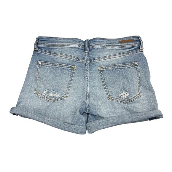 PILCRO AND THE LETTERPRESS Anthropologie Hyphen Denim Roll-Up Shorts Sz 25 - Picture 4 of 6